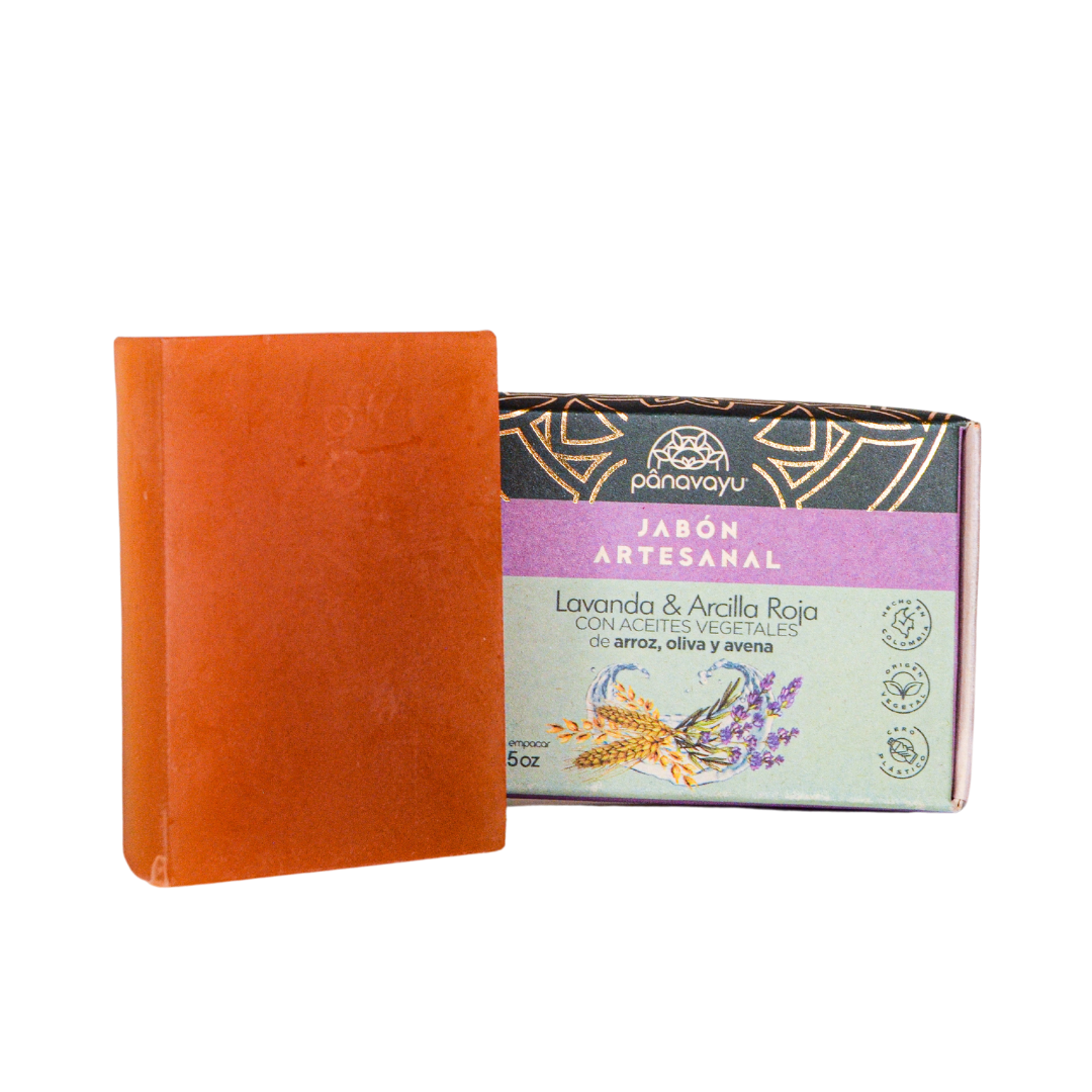 JabÃ³n de arcilla roja y lavanda