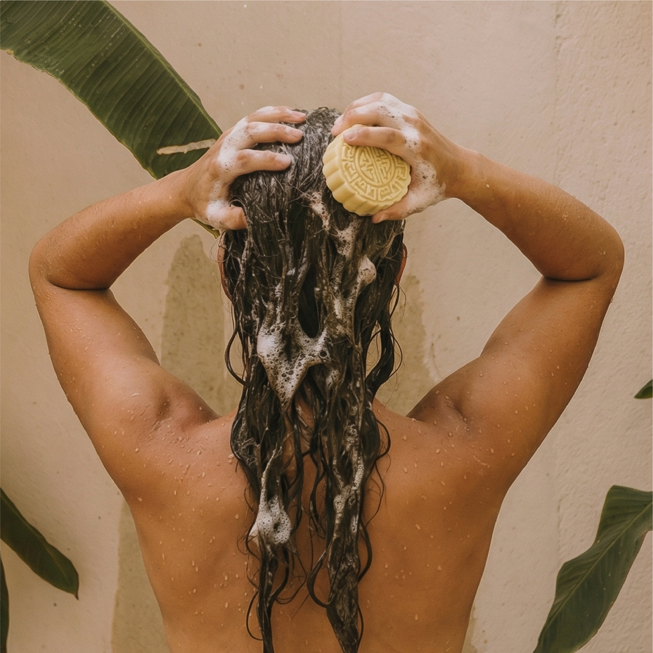 Shampoo Sólido Hidratante & Antifrizz de Naranja & Limonaria 🍊🌿