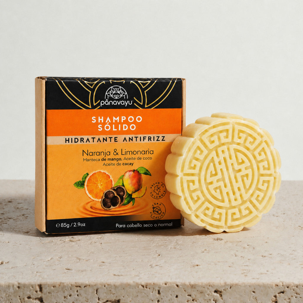 Shampoo Sólido Hidratante & Antifrizz de Naranja & Limonaria 🍊🌿