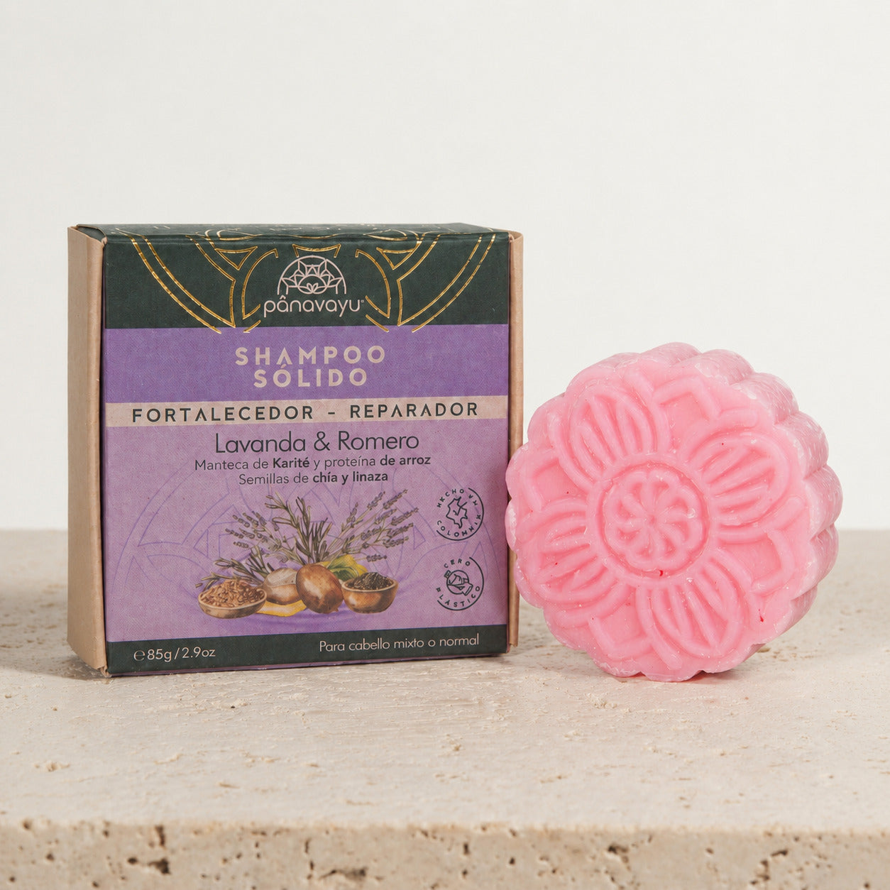 Shampoo Sólido Reparador y Fortalecedor Lavanda & Romero 🌿