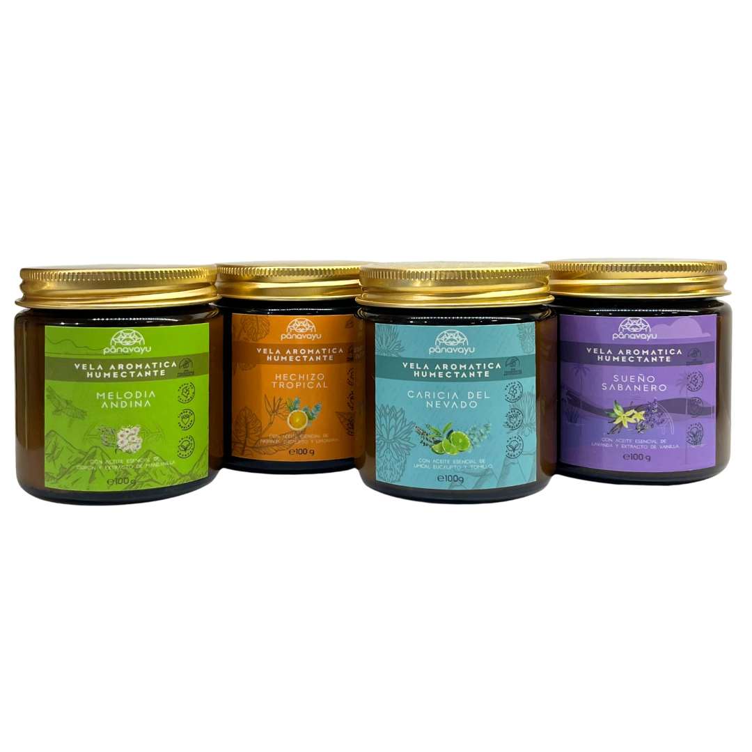 Velas aromáticas humectantes